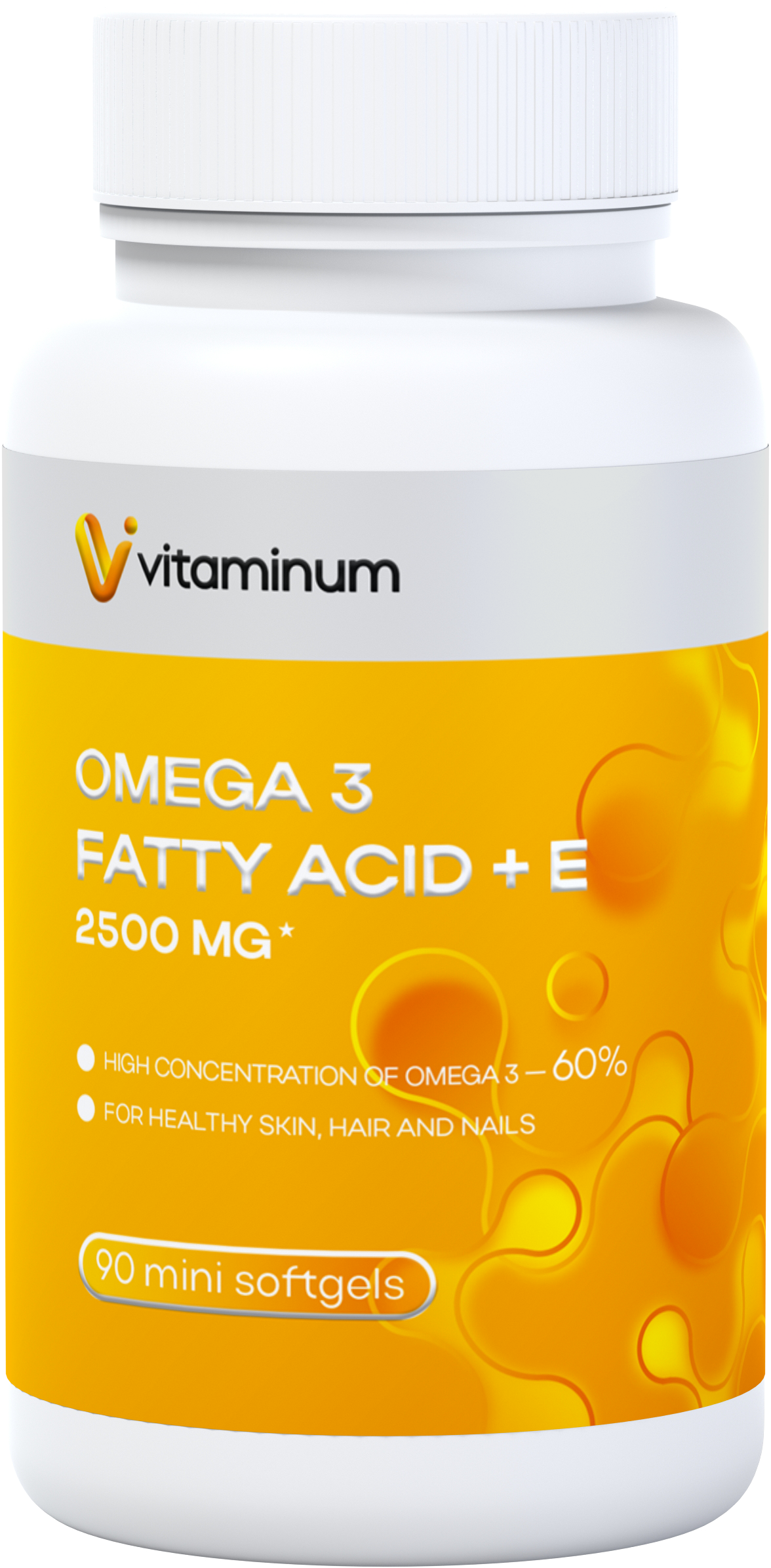  Vitaminum ОМЕГА 3 60% + витамин Е (2500 MG*) 90 капсул 700 мг   в Дальнегорске